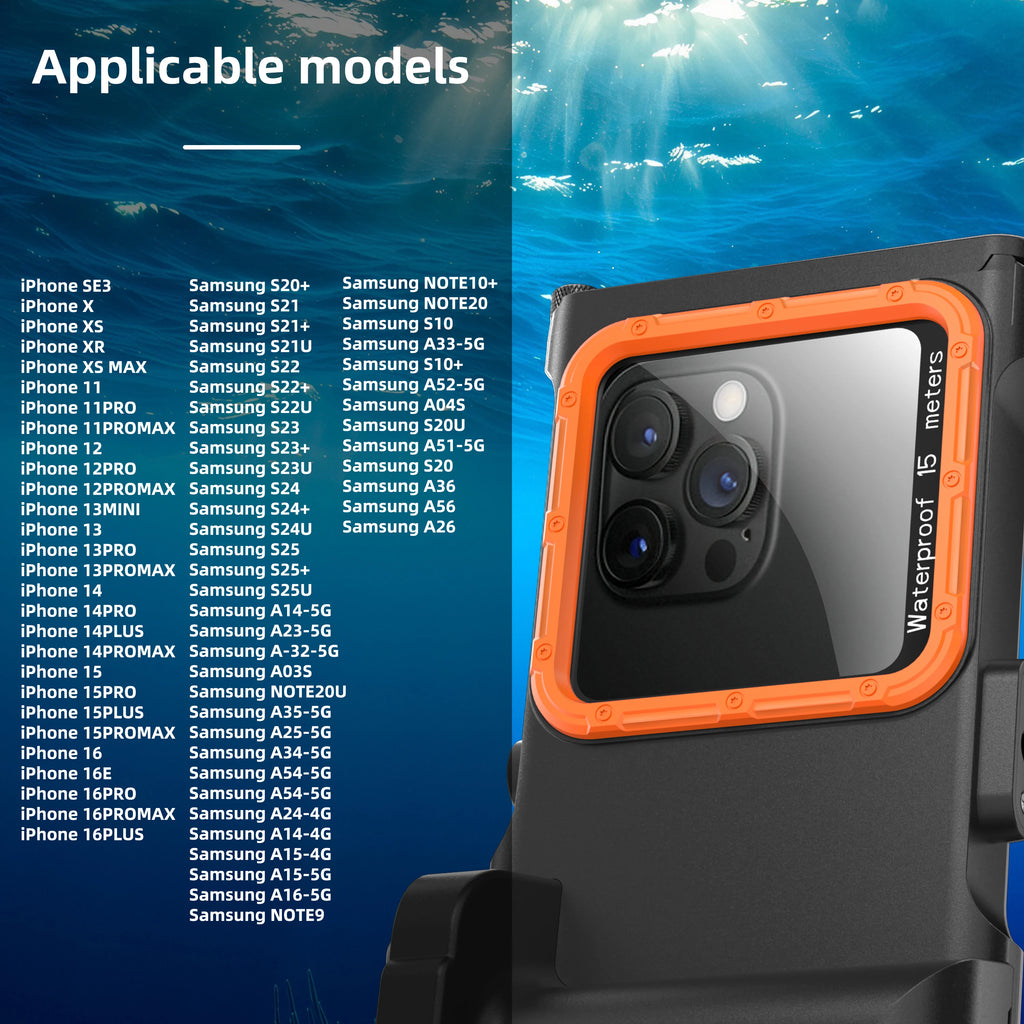 Snewly Upgraded Third-Generation Diving Bluetooth Remote Photography Is Suitable 6.9-Inch Waterproof Diving Phone Cases