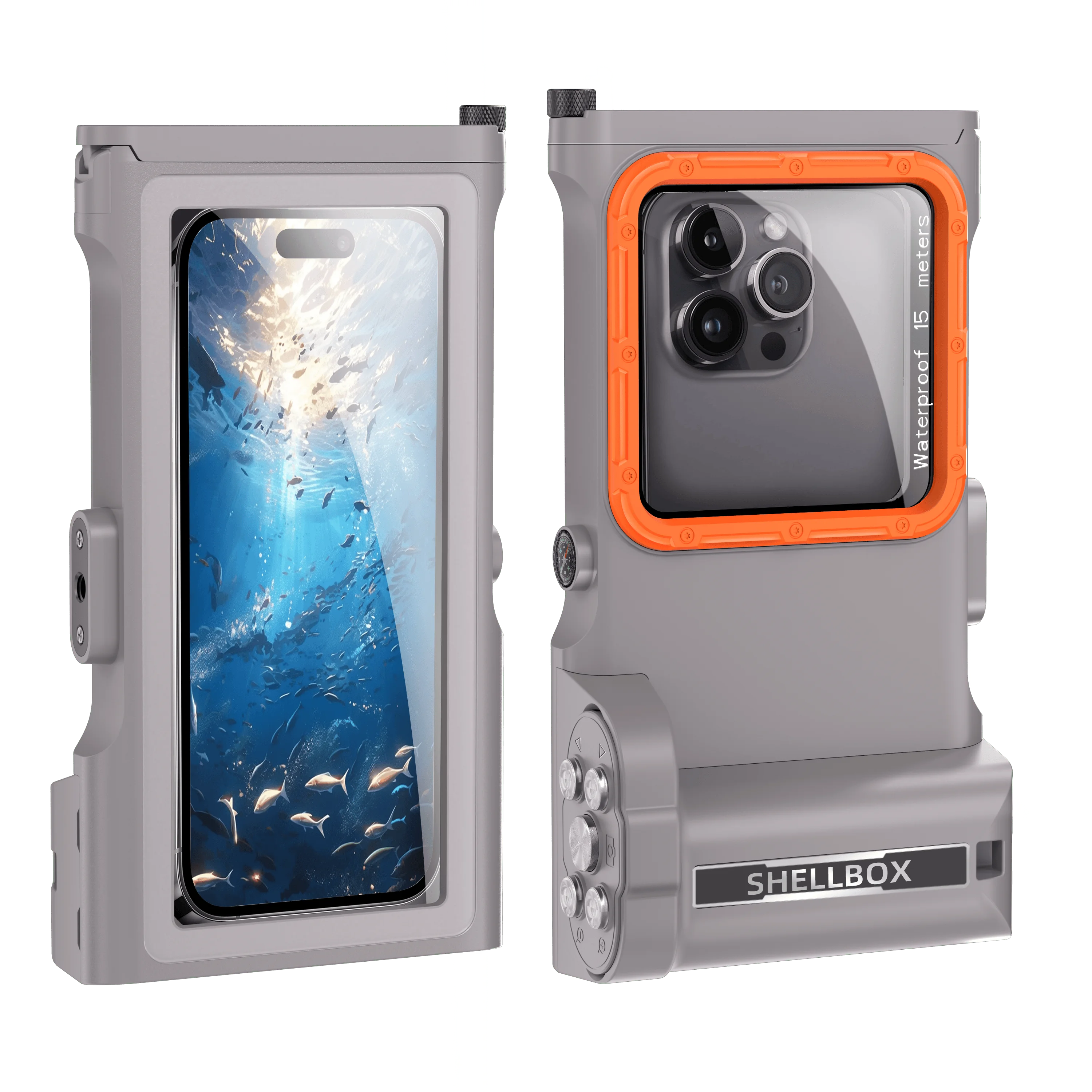 Snewly Upgraded Third-Generation Diving Bluetooth Remote Photography Is Suitable 6.9-Inch Waterproof Diving Phone Cases